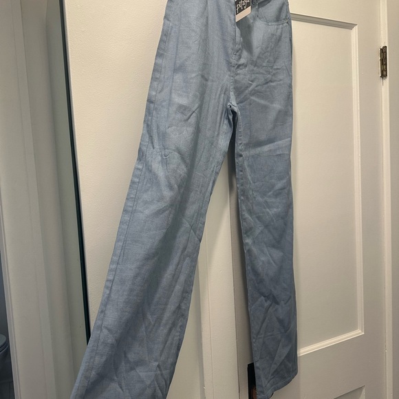 Signature Soft Blue Casual Pants - Picture 1 of 4